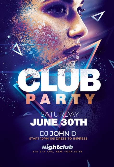 club flyer template|create free printable flyer templates.